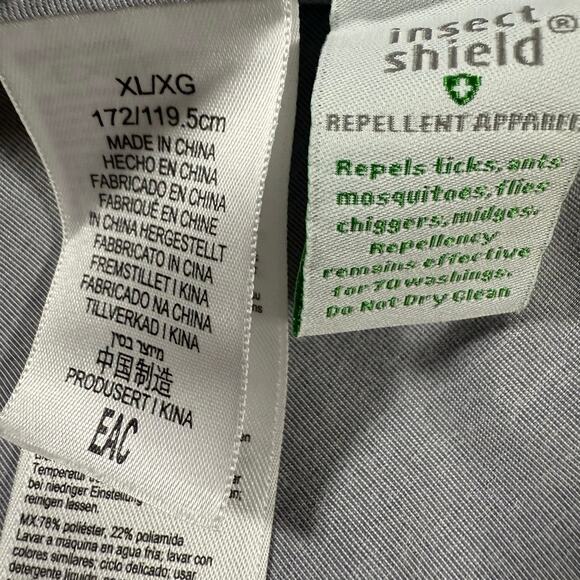 ExOfficio Insect Shield Shirt Mens XL Gray Long Sleeve Hiking Travel UPF 30 - Picture 5 of 8